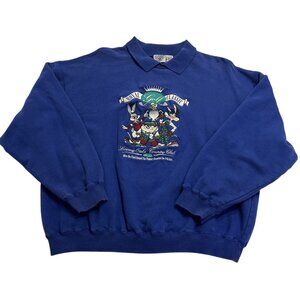 ACME Clothing Vintage Looney Tunes Country Club Golf Polo Sweater in Blue
